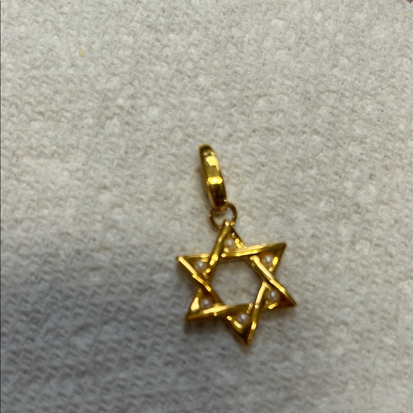 Spartina STAR OF David Charm With Tiny Pearls - Picture 3 of 6